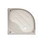 Lidz Latwa SC90x90.SAT.HIGH.GR Душевая кабина полукруглая, стекло тон 4 мм + Lidz Душевой поддон KAPIELKA ST90x90x41, с панелью