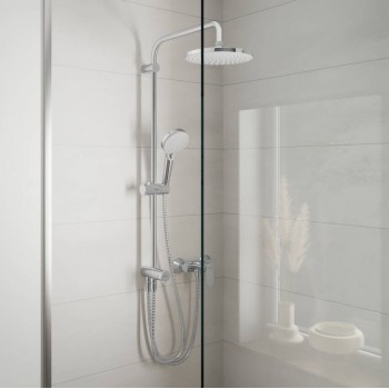 Душова система Hansgrohe Vernis Blend Showerpipe 200 1jet Reno, чорний матовий (26272670)