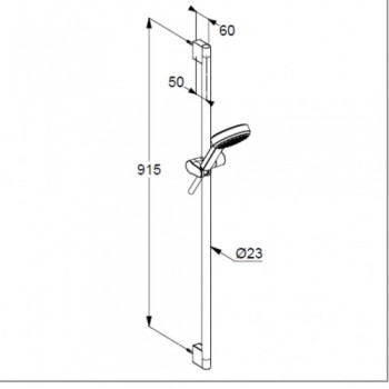 Kludi DIVE 6891005-00 душевой гарнитур 1S 90 cm