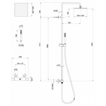 Душова система Bossini Cosmo L10103 073
