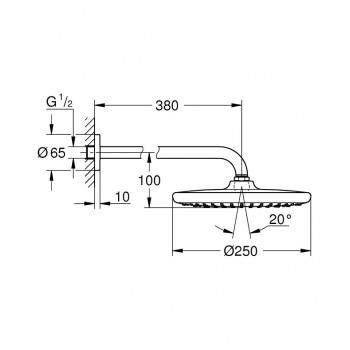 Верхній душ Grohe Tempesta 26668000