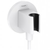 Шланговое подсоединение Hansgrohe FixFit Porter S с держателем, Matt White (26888700)