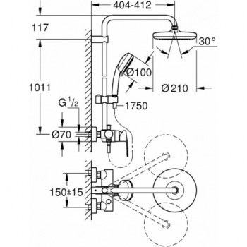 Душова система Grohe Tempesta Cosmopolitan 26224001