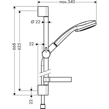 Душевой набор Hansgrohe Croma 100Vario/Unica'C 27772000