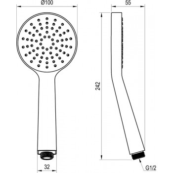 Лейка для ручного душа Ravak Flat X07P343