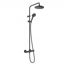 Душова система Hansgrohe Vernis Blend Showerpipe 200 1jet з термостатом, чорний матовий (26276670)