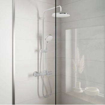 Душова система Hansgrohe Vernis Blend Showerpipe 200 1jet з термостатом, чорний матовий (26276670)