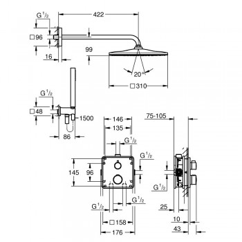 Душевая система Grohe Grohtherm Tempesta 34870000