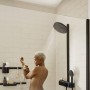 Душова система Hansgrohe Pulsify Showerpipe 260 2jet EcoSmart з термостатом, чорний матовий (24241670)