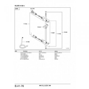Kludi A-QA 6209505-00 настенная душевая штанга L=1100 мм