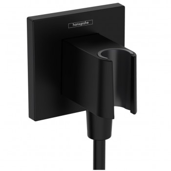 Шлангове приєднання Hansgrohe FixFit Porter E з тримачем, Matt Black (26889670)