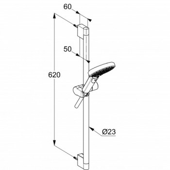 Kludi DIVE 6963005-00 душевой гарнитур 3S 60 cm