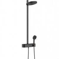 Душова система Hansgrohe Pulsify Showerpipe 260 2jet EcoSmart з термостатом, чорний матовий (24241670)