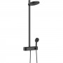 Душова система Hansgrohe Pulsify Showerpipe 260 2jet EcoSmart з термостатом, чорний матовий (24241670)