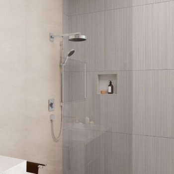 Душевой набор Hansgrohe Rainfinity 130 3Jet EcoSmart Puro S 90 см, Brushed Black Chrome (28744340)
