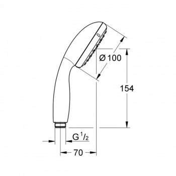 Grohe Tempesta 27597001 Ручной душ 100