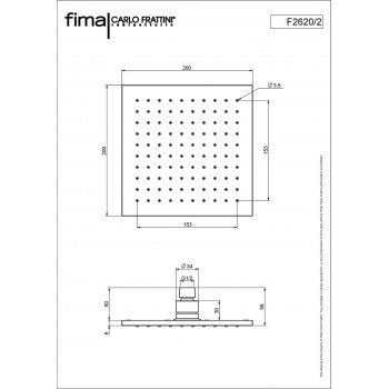 Верхній душ Fima Wellness F2620/2CR