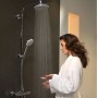 Душова система Hansgrohe Crometta 160 1jet Showerpipe з термостатом, білий / хром (27264400)
