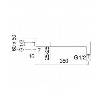 Душевой кронштейн Nobili Components AD138/24CR