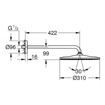 Верхній душ Grohe Rainshower 26557000