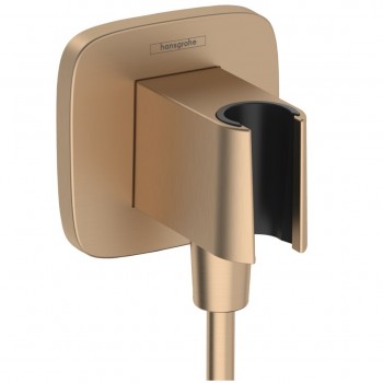 Шланговое подсоединение Hansgrohe FixFit Porter Q с держателем, Brushed Bronze (26887140)