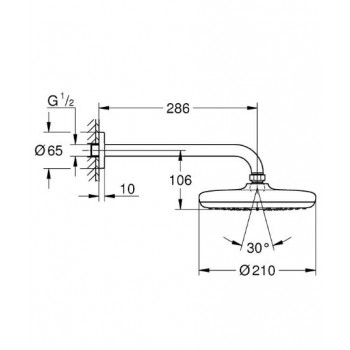 Верхний душ Grohe Tempesta 26411000