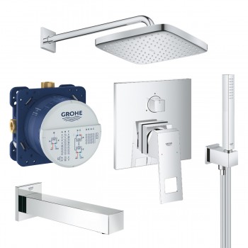 Grohe UA26417SC2 Eurocube Tempesta Cube 250 Набор для комплектации душа с изливом, 3 потребителя