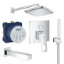 Grohe UA26417SC2 Eurocube Tempesta Cube 250 Набор для комплектации душа с изливом, 3 потребителя