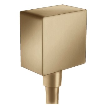 Шланговое подсоединение для душа Hansgrohe FixFit Square, шлифованная бронза (26455140)