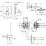 Grohe UA26417SC2 Eurocube Tempesta Cube 250 Набор для комплектации душа с изливом, 3 потребителя