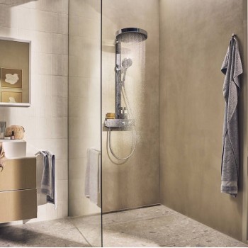 Душевая система Hansgrohe Rainfinity Showerpipe 360 1jet с термостатом ShowerTablet 350, Chrome (26853000)