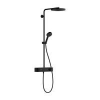 Душевая система Hansgrohe Pulsify Showerpipe 260 1jet 400 EcoSmart, Matt Black (24221670)