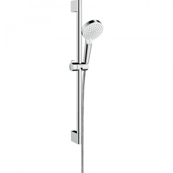 Душовий набір Hansgrohe Showerpipe Crometta 100 Vario Green 6 л/хв, 65 см, White/Chrome (26555400)