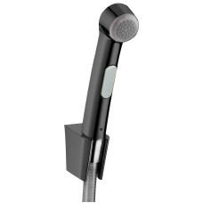 Гігієнічний душ Hansgrohe зі шлангом 1.2 м і кронштейном, чорний матовий хром (32129340)