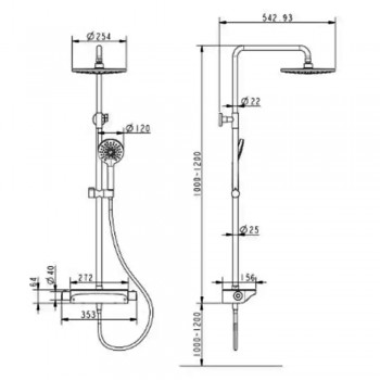 Душевая система Devit HB-GRD012B
