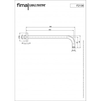 Душовий кронштейн Fima Wellness F2138CR (350 мм.)