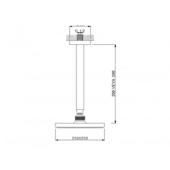 Newarc Corner 470532 Верхній душ 250 мм