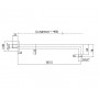 Paffoni Soffioni ZSOF063CR Кронштейн для душу (40 см.)