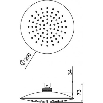 Верхний душ Am Pm F0500500 (20 см.)