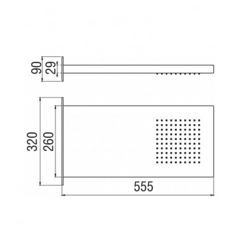 Верхний душ Nobili Components AD139/126CR