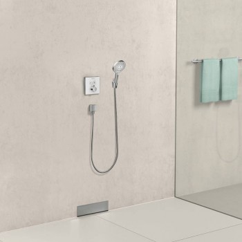Шлангове з'єднання для душа Hansgrohe FixFit Square, білий матовий (26455700)