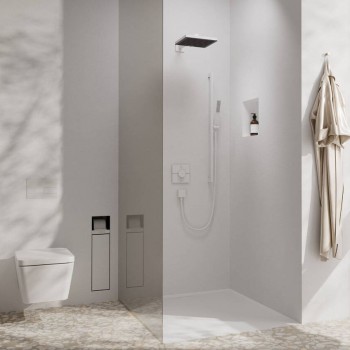 Душова штанга Hansgrohe Unica S Puro 90 см зі шлангом 160 см, Matt White (24405700)