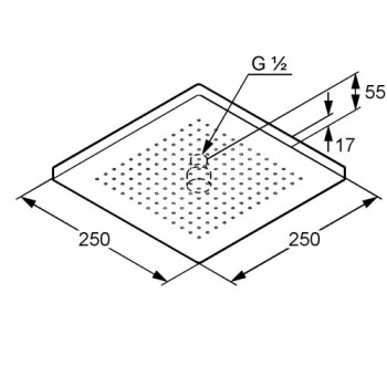 Kludi A-QA 6654105-00 верхний душ ECO 250х250