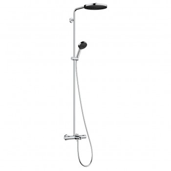 Душова система Hansgrohe Pulsify S Puro Showerpipe для ванної 260 1jet EcoSmart Ecostat Fine, Chrome (24232000)