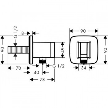 Hansgrohe Fixfit 26485000 Шланговое подключение Porter E