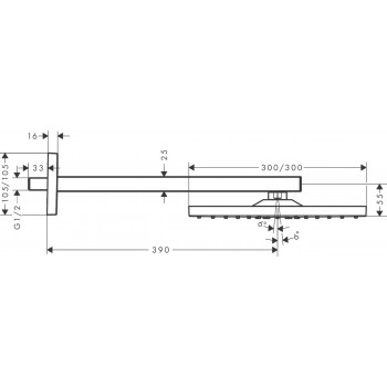 Hansgrohe Raindance E 26238340 Верхний душ 300 1jet