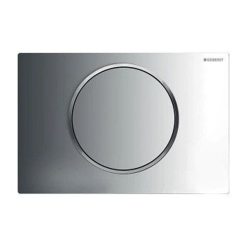 Клавиша смыва одинарная Geberit Sigma 10, хром/хром матовый (115.758.KH.5)
