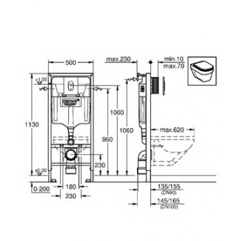 Grohe Rapid Sl 38929000 Інсталяція для унітазу