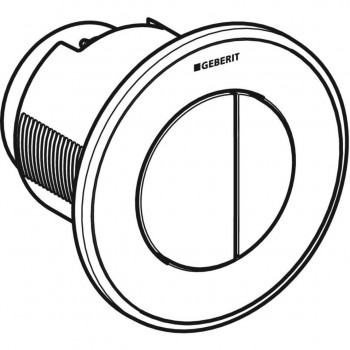Кнопка смыва Geberit Sigma10, пневматическая, дистанционный смыв, хром глянцевый/матовый (116.056.KH.1)