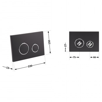 Панель смыва для унитаза Qtap Nest QT0111M11V1146MB